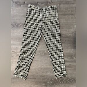 Etro Black and White Patterned Pants